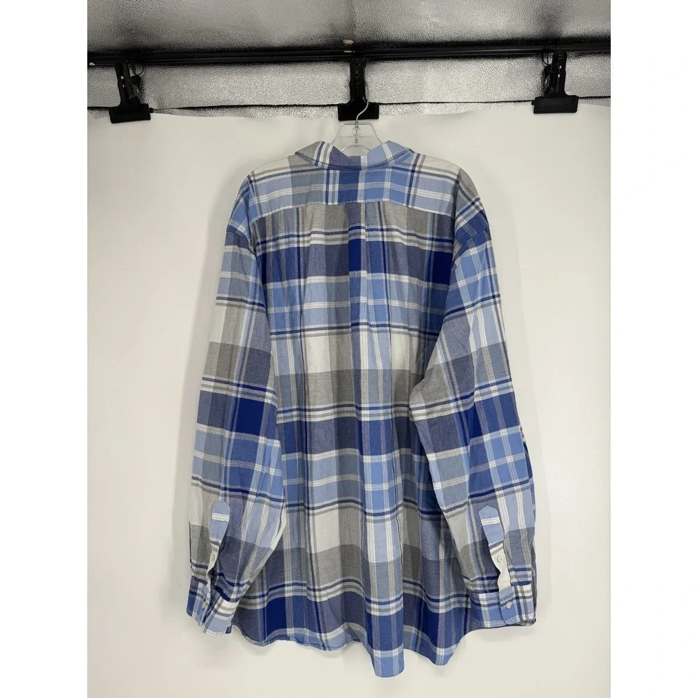 Polo Ralph Lauren Shirt 5XL Big 5XB Plaid Long Sleeve Button Down Flesh Pony